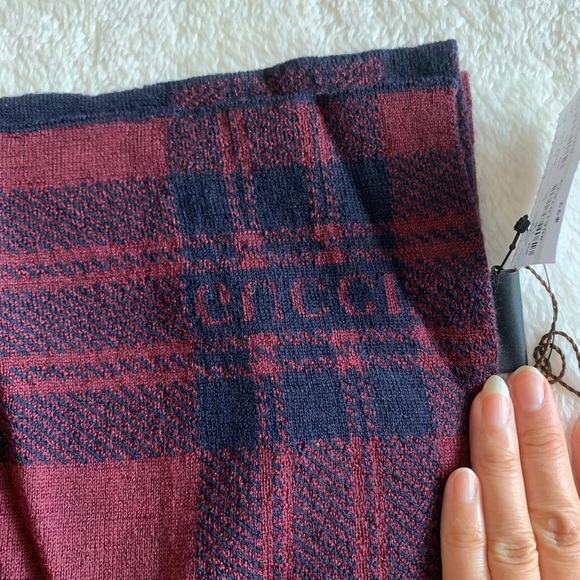 NWT Authentic Gucci Men’s Tricot Wool Scarf 🧣 - Picture 5 of 7